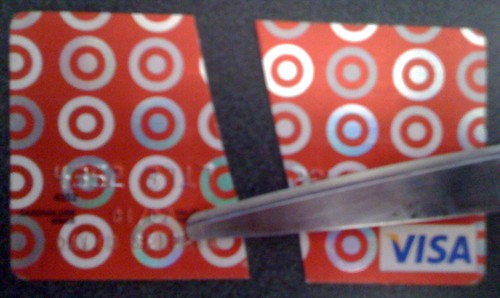 cut up Target card